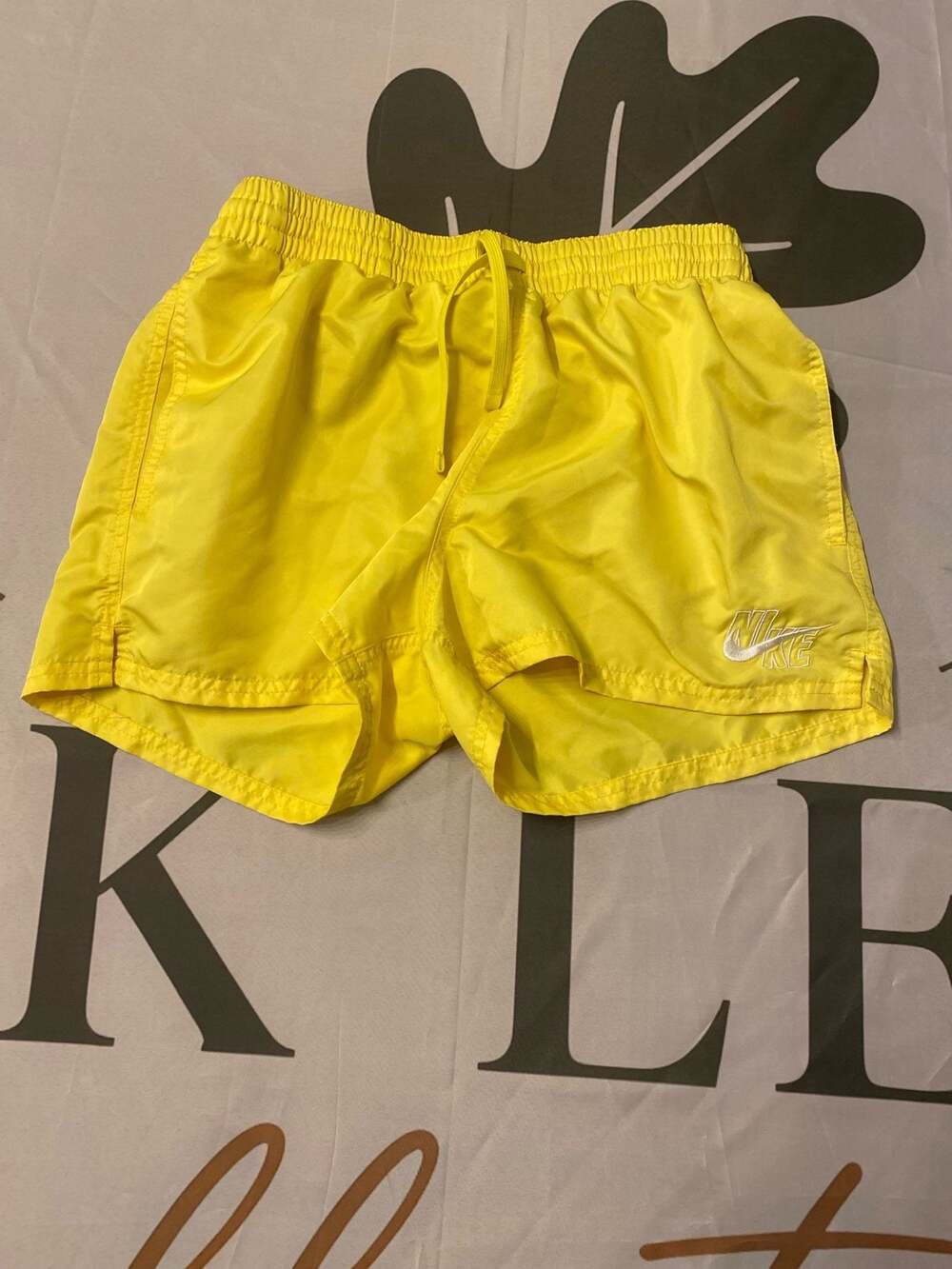Nike Women's Nylon Running Shorts Neon Yellow